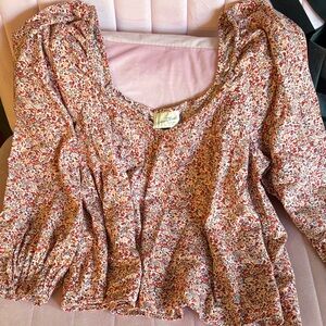 Universal Thread Red Floral Blouse